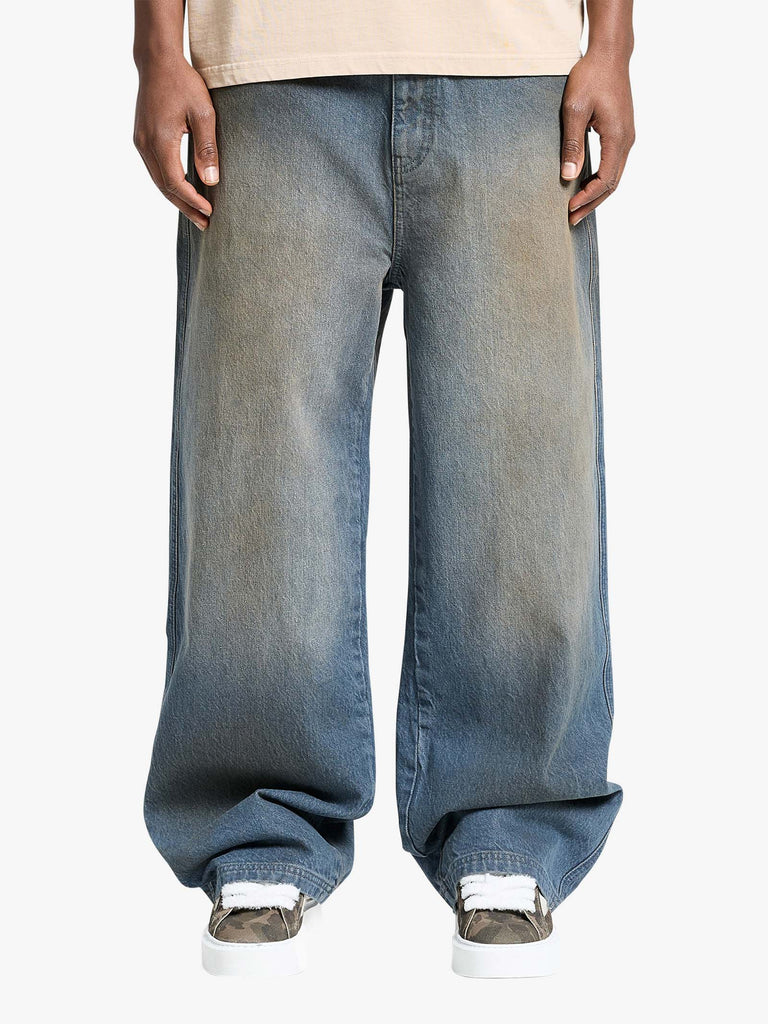 RETERNITY jeans terre uomo blu cotone