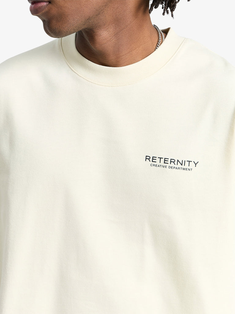 RETERNITY t-shirt creative dept uomo beige cotone