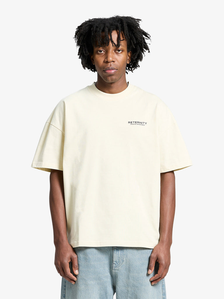 RETERNITY t-shirt creative dept uomo beige cotone
