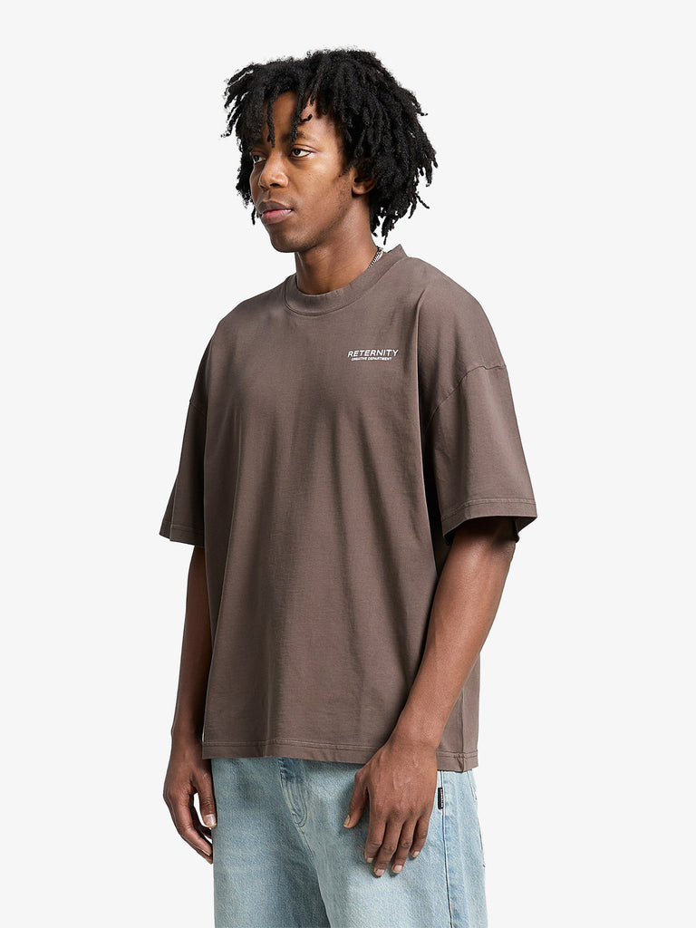 RETERNITY t-shirt creative dept uomo marrone cotone
