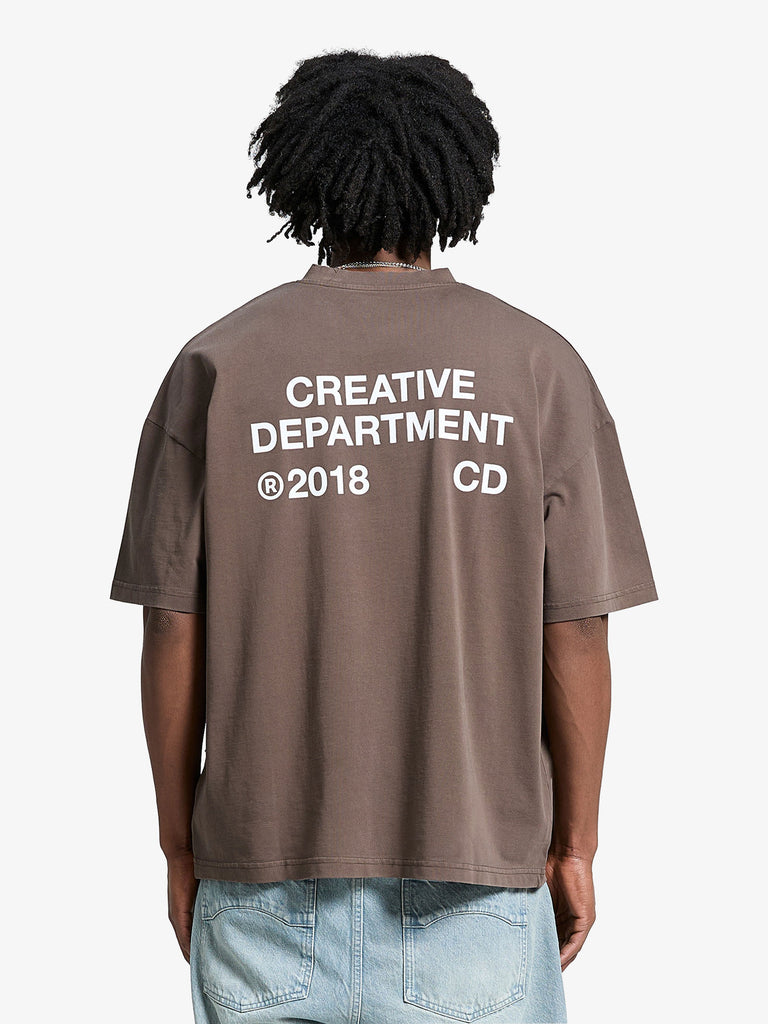 RETERNITY t-shirt creative dept uomo marrone cotone