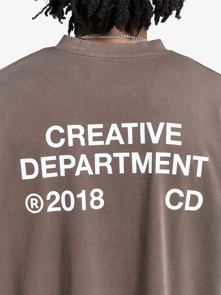 RETERNITY t-shirt creative dept uomo marrone cotone
