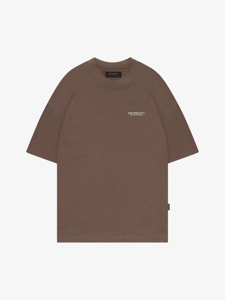RETERNITY t-shirt creative dept uomo marrone cotone