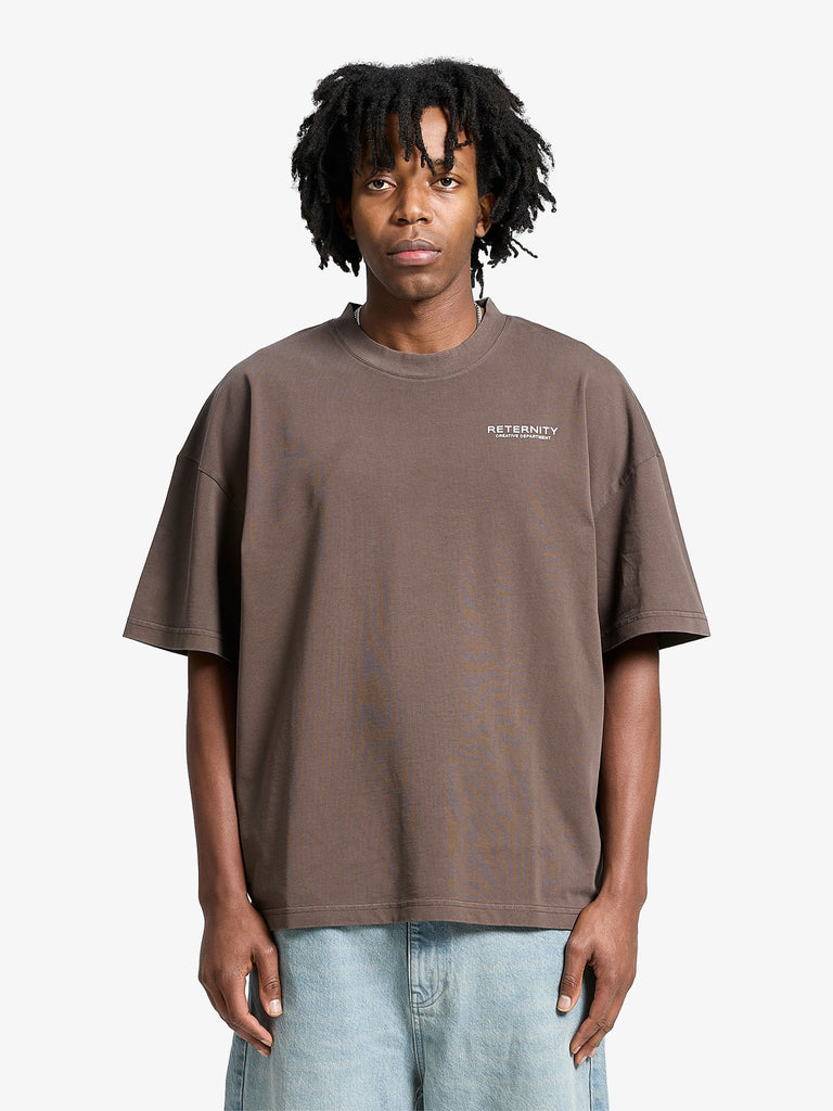 RETERNITY t-shirt creative dept uomo marrone cotone