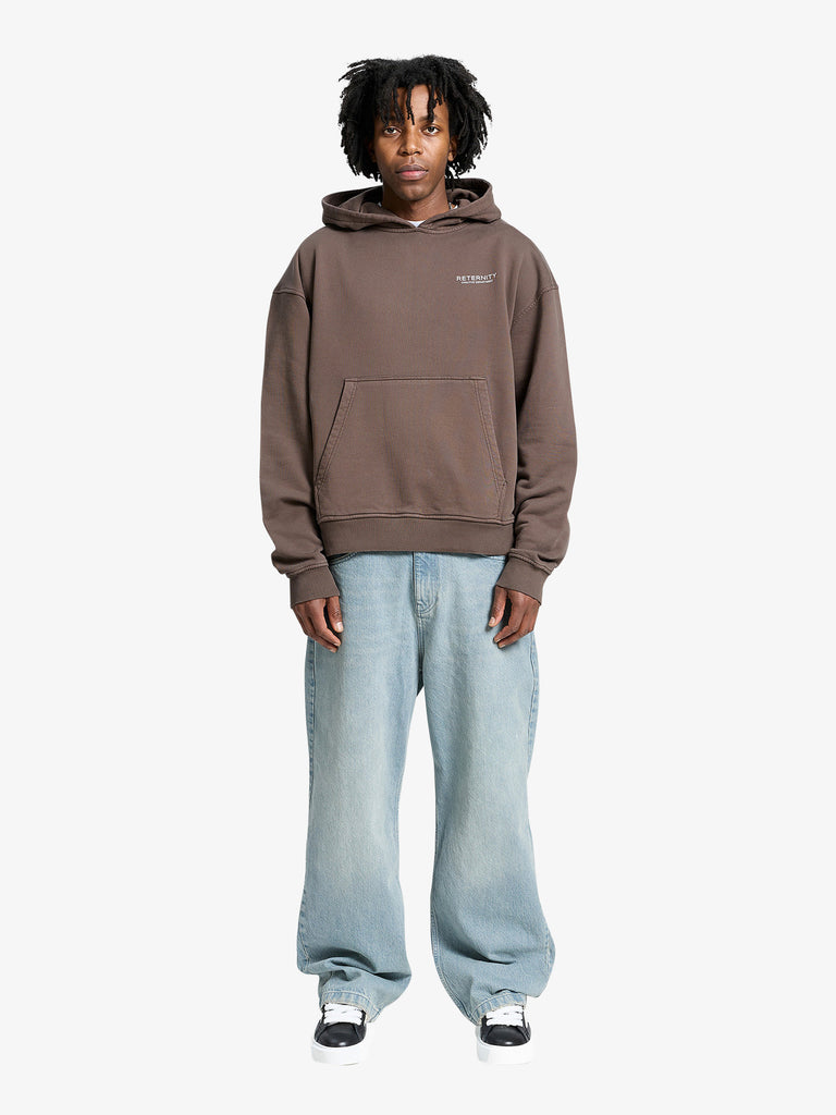 RETERNITY felpa con cappuccio creative dept uomo marrone cotone