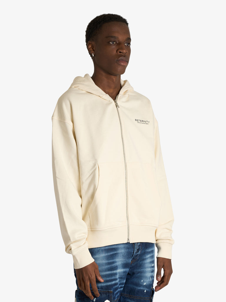 RETERNITY felpa con cappuccio creative dept uomo beige cotone