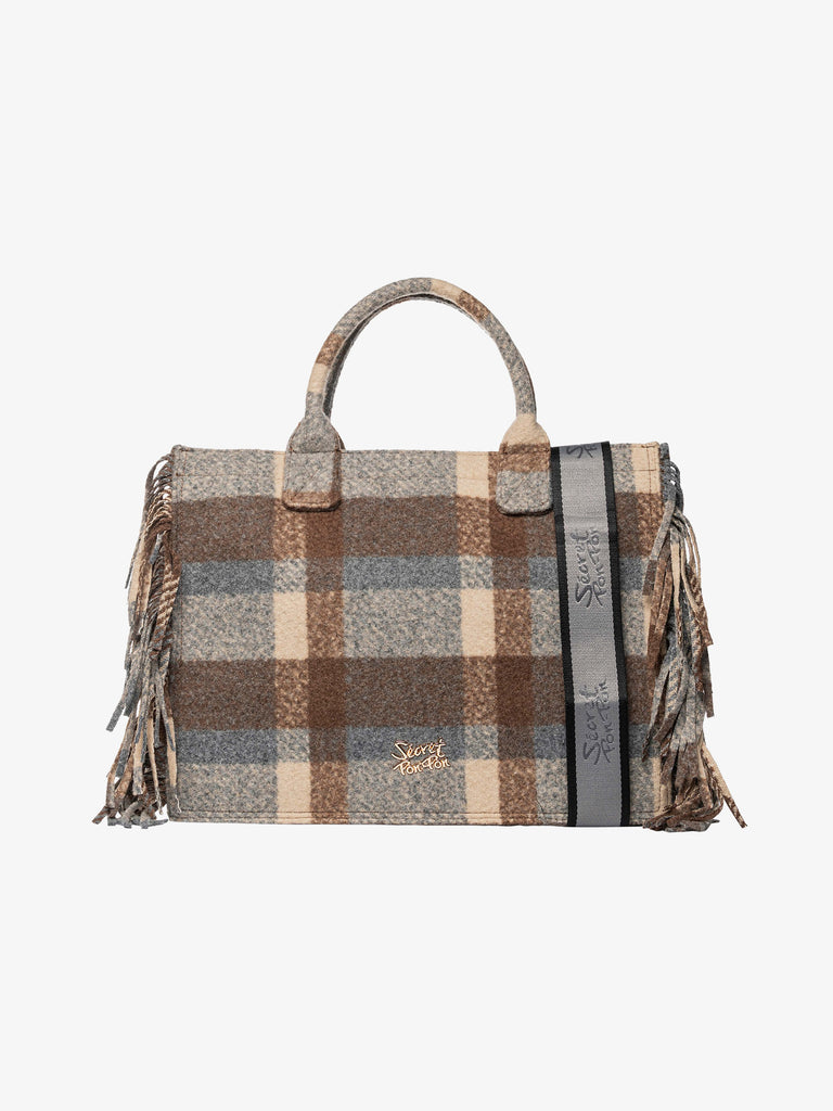 SECRET PON PON borsa a mano donna isabella tote large marrone