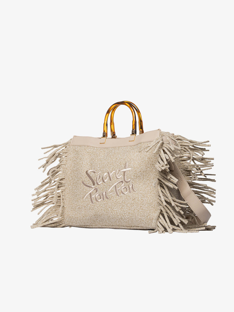 SECRET PON PON borsa a mano donna jacqueline tote large beige