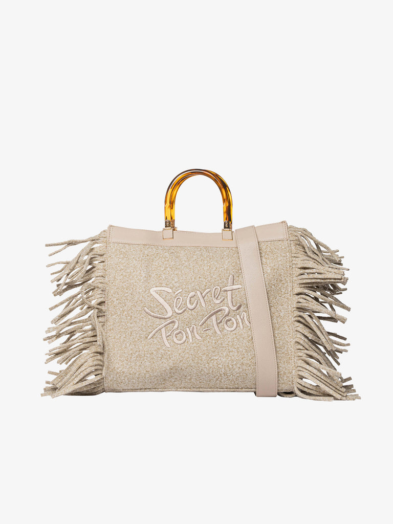 SECRET PON PON borsa a mano donna jacqueline tote large beige