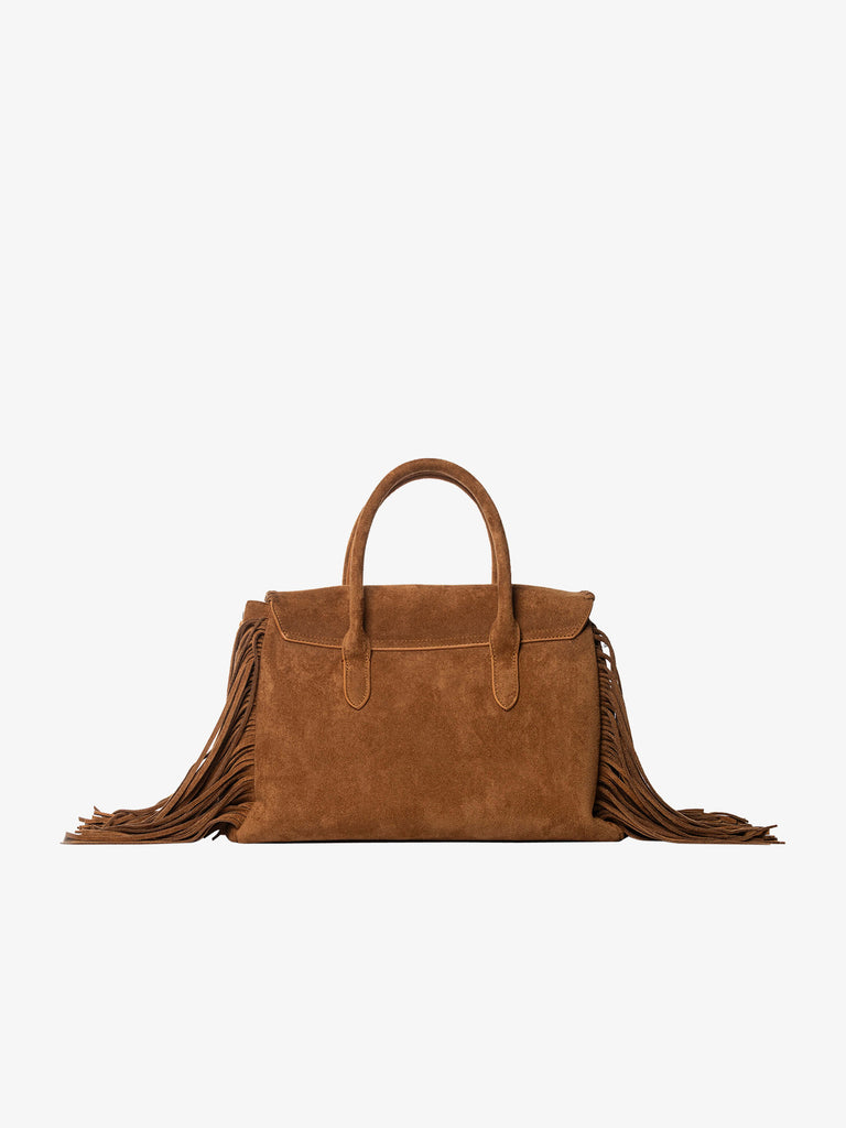 SECRET PON PON borsa a spalla donna laya suede medium marrone
