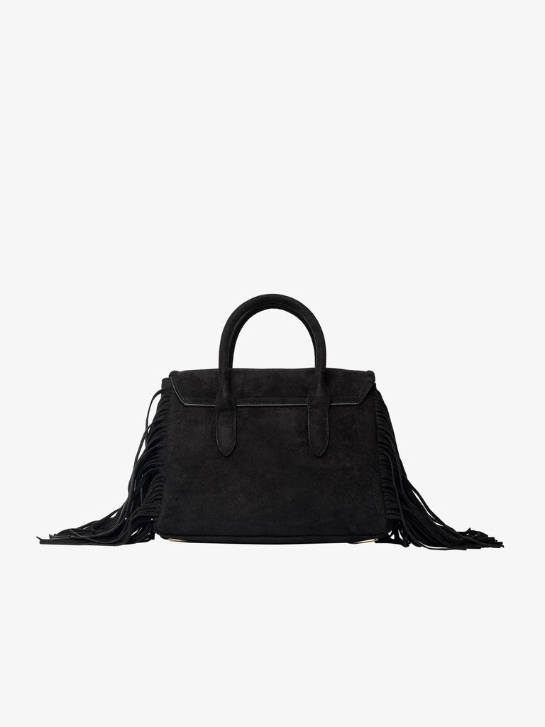 SECRET PON PON borsa a spalla donna laya suede small nero
