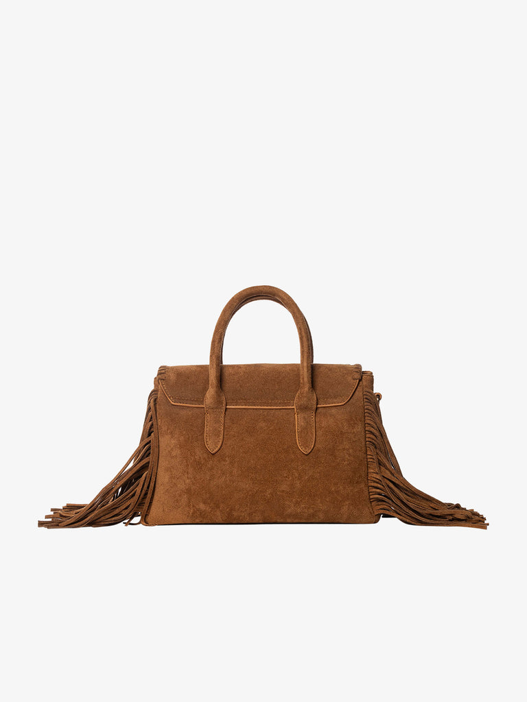 SECRET PON PON borsa a spalla donna laya suede small marrone