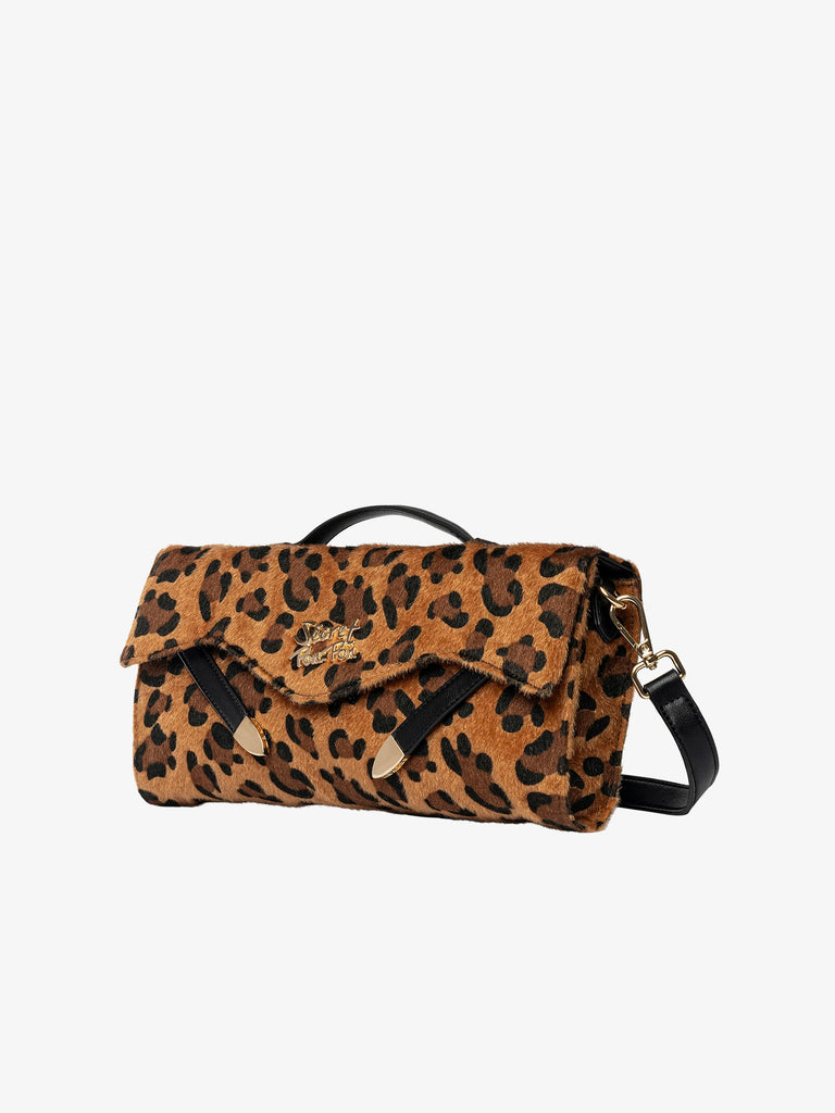 SECRET PON PON borsa a spalla donna luisita clutch leopard beige