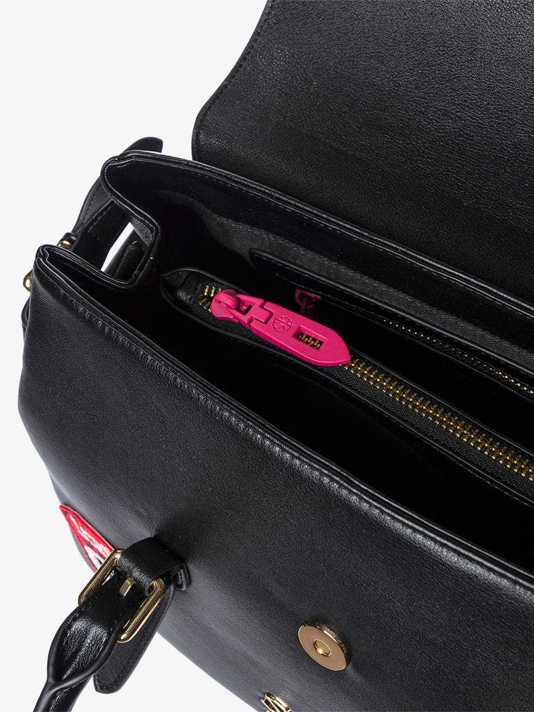 SECRET PON PON borsa a spalla donna luisita medium patch nero