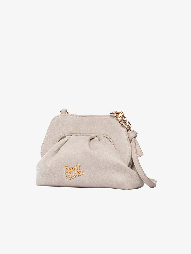 SECRET PON PON borse a spalla donna margaret suede clutch s beige