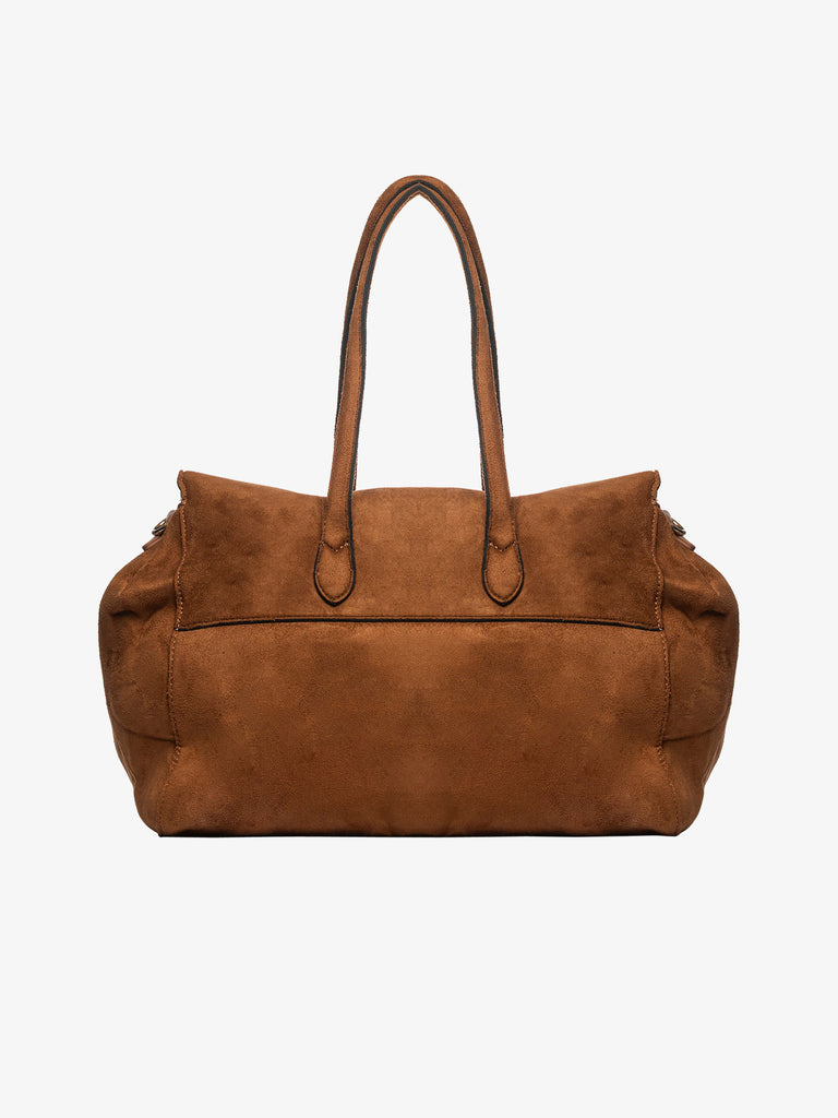 SECRET PON PON borse a spalla donna monica suede tote l marrone