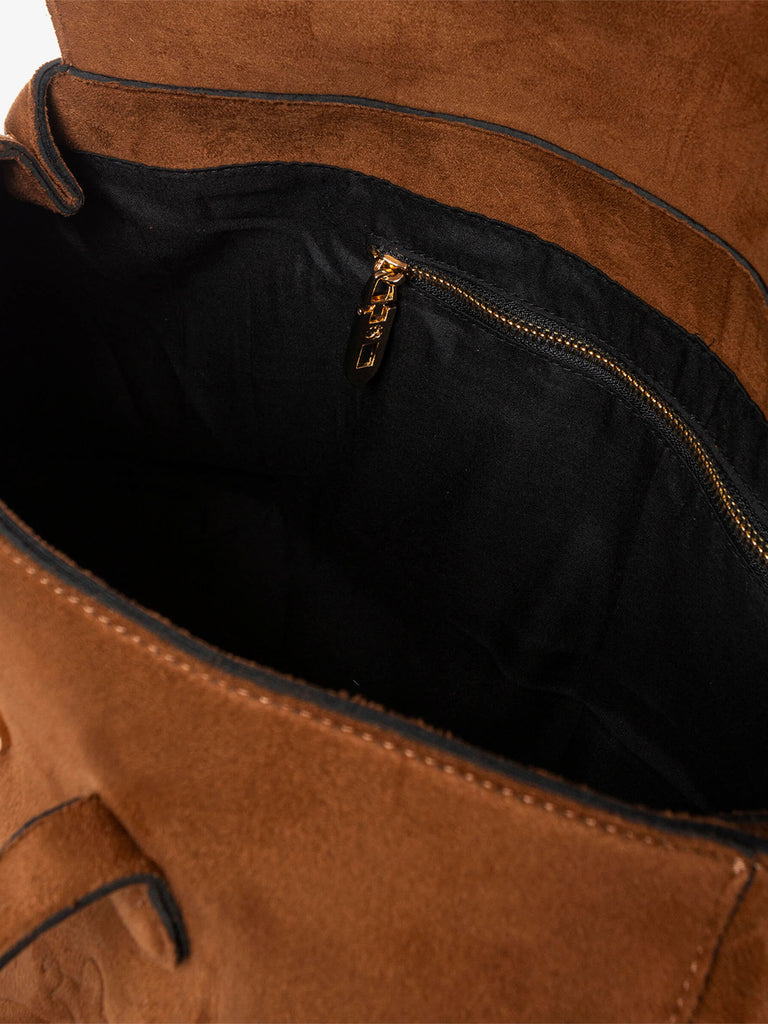 SECRET PON PON borse a spalla donna monica suede tote l marrone