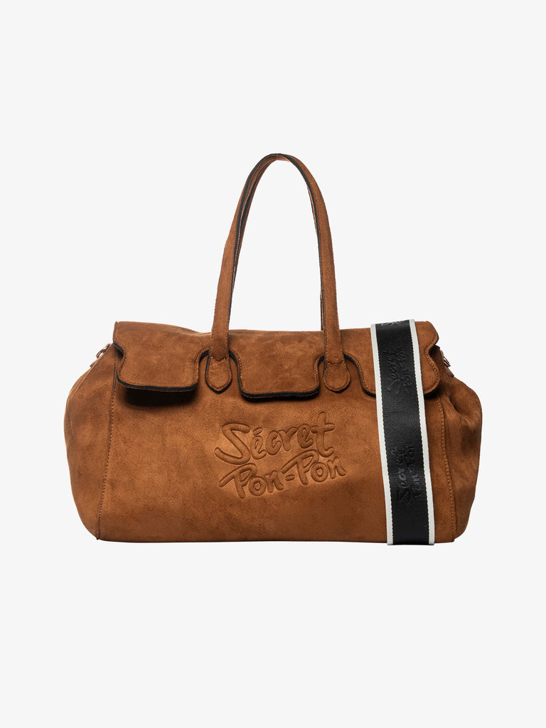 SECRET PON PON borse a spalla donna monica suede tote l marrone