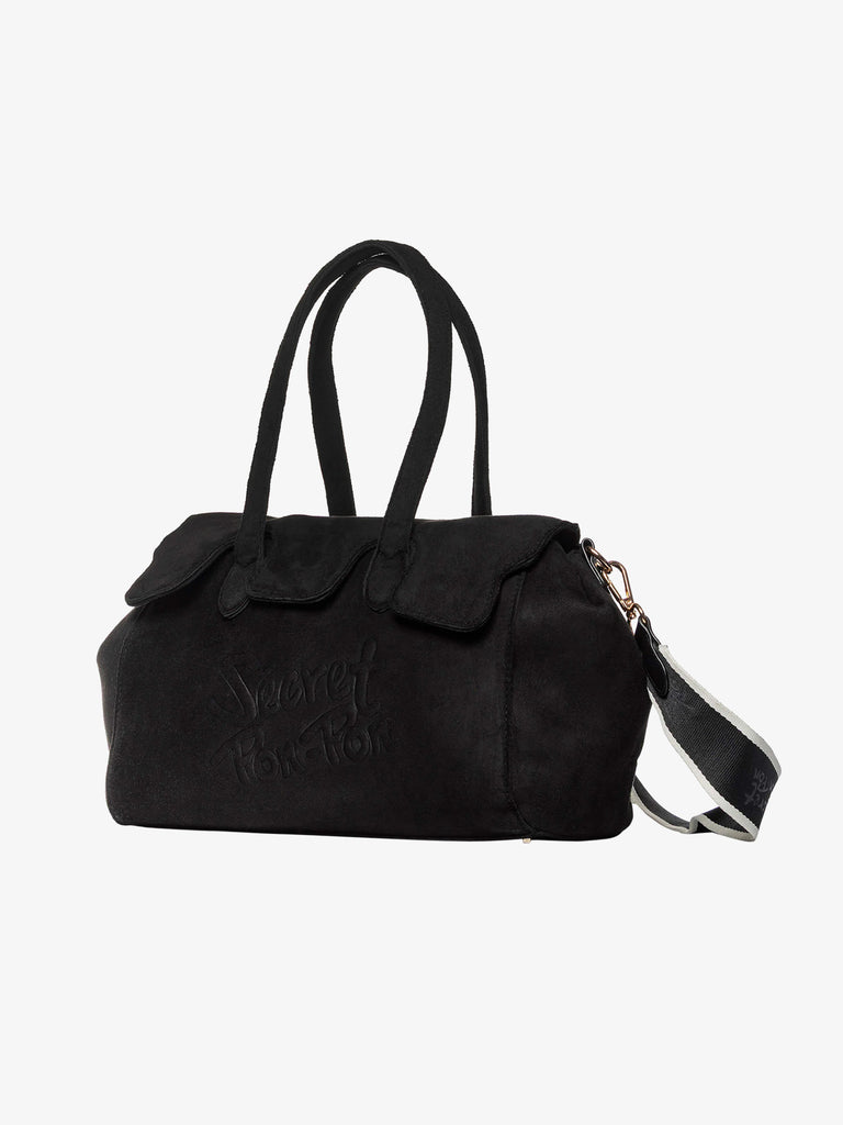 SECRET PON PON borse a spalla donna monica suede tote m nero