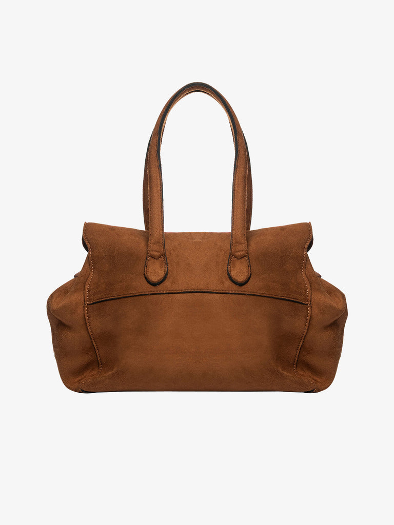 SECRET PON PON borse a spalla donna monica suede tote m marrone