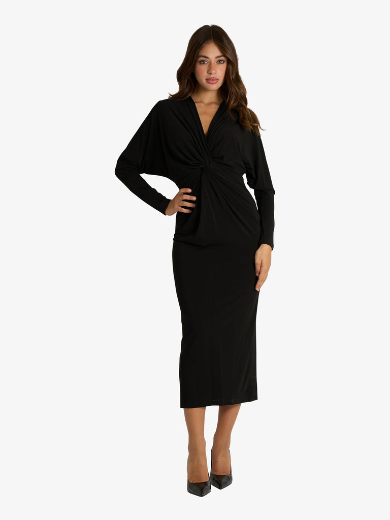 SEMICOUTURE abito lungo eugenia donna nero viscosa