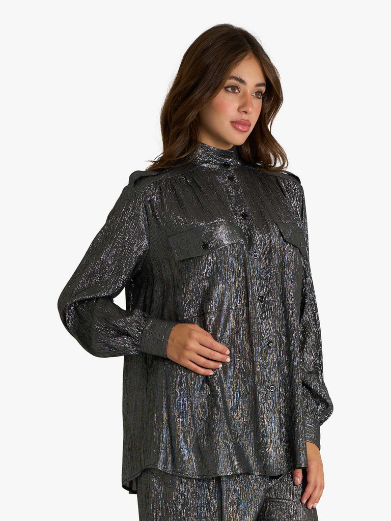 SEMICOUTURE camicia honoria donna nero viscosa