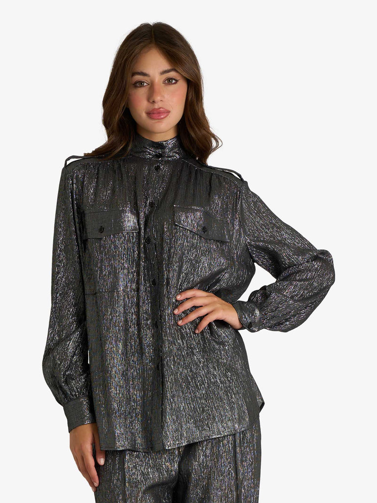 SEMICOUTURE camicia honoria donna nero viscosa