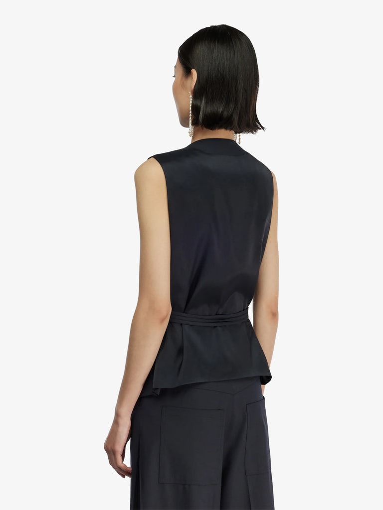 SEMICOUTURE gilet antonina donna blu