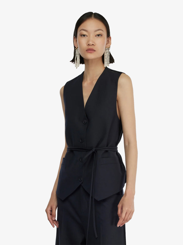 SEMICOUTURE gilet antonina donna blu