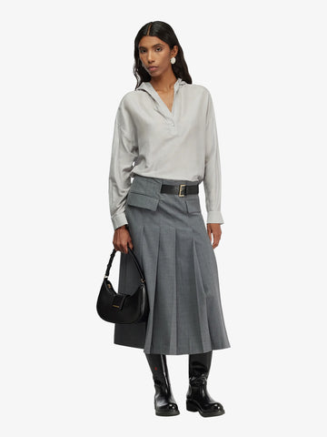 SEMICOUTURE gonna midi tracy donna grigio