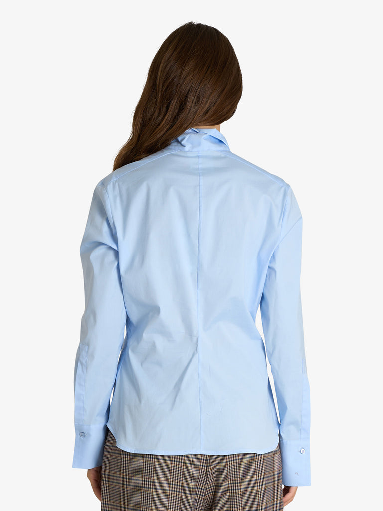 SEMICOUTURE camicia gertrudis donna azzurro cotone