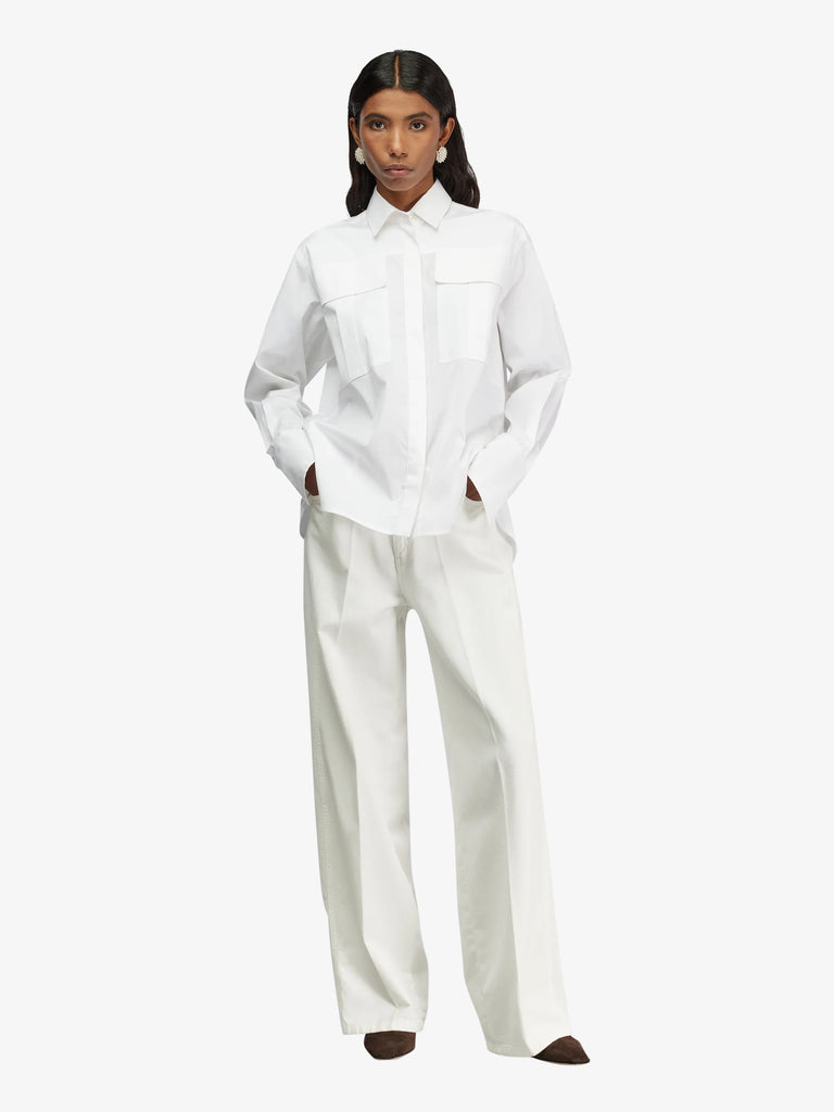 SEMICOUTURE camicia samuela donna bianco cotone