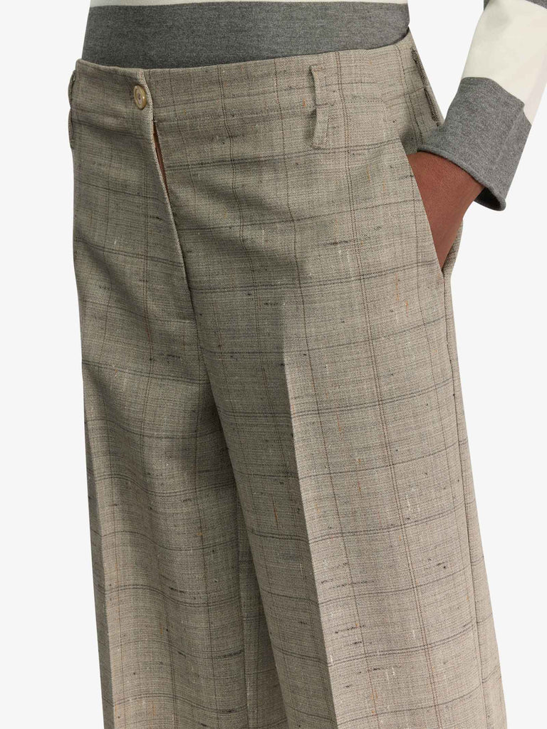 SEMICOUTURE pantalone shelby donna grigio lana