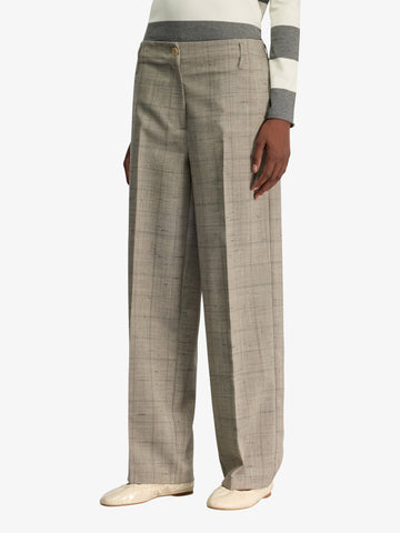 SEMICOUTURE pantalone shelby donna grigio lana