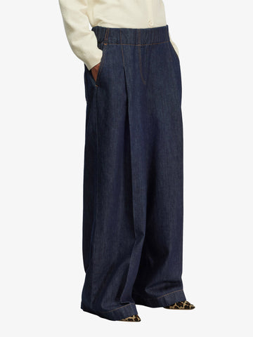 SEMICOUTURE pantalone jimmy donna denim cotone