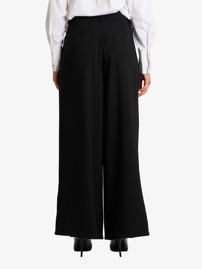 SOUVENIR pantalone con riprese donna nero