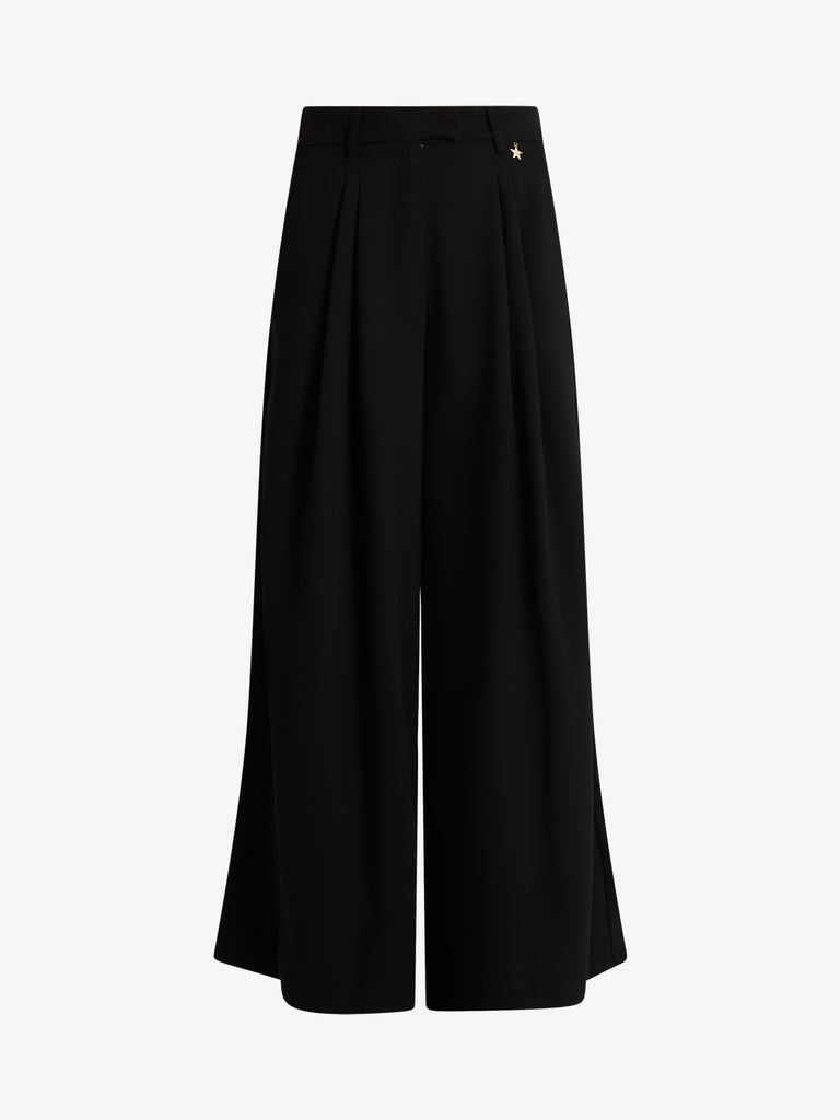 SOUVENIR pantalone con riprese donna nero