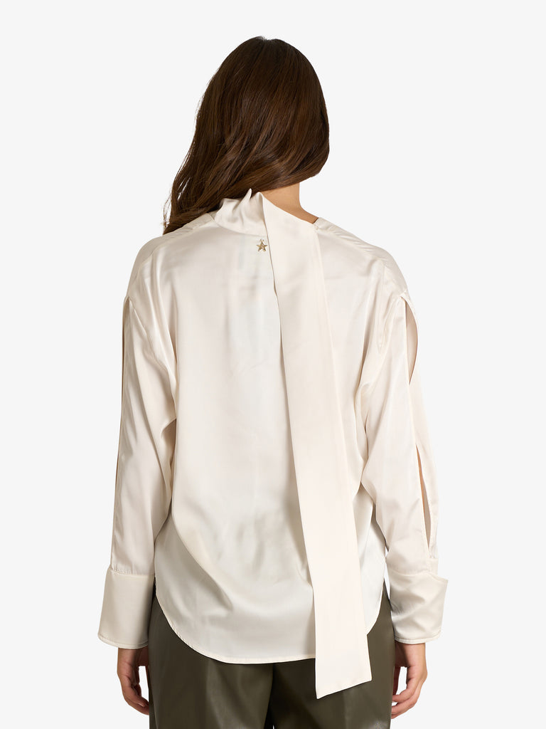 SOUVENIR camicia con cut-out donna panna