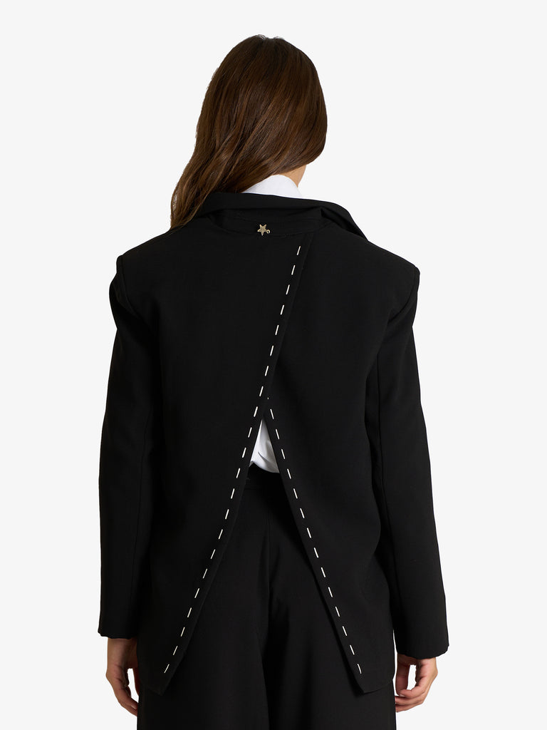 SOUVENIR blazer con spacco sul retro donna nero