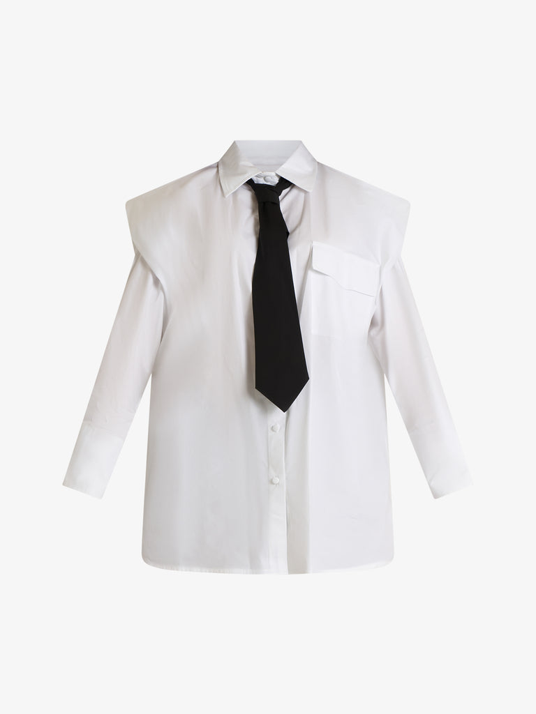 SOUVENIR camicia in popeline di cotone donna bianco