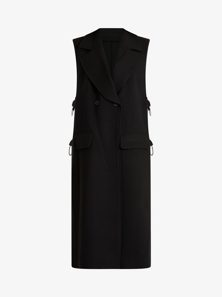 SOUVENIR gilet con spacchi donna nero