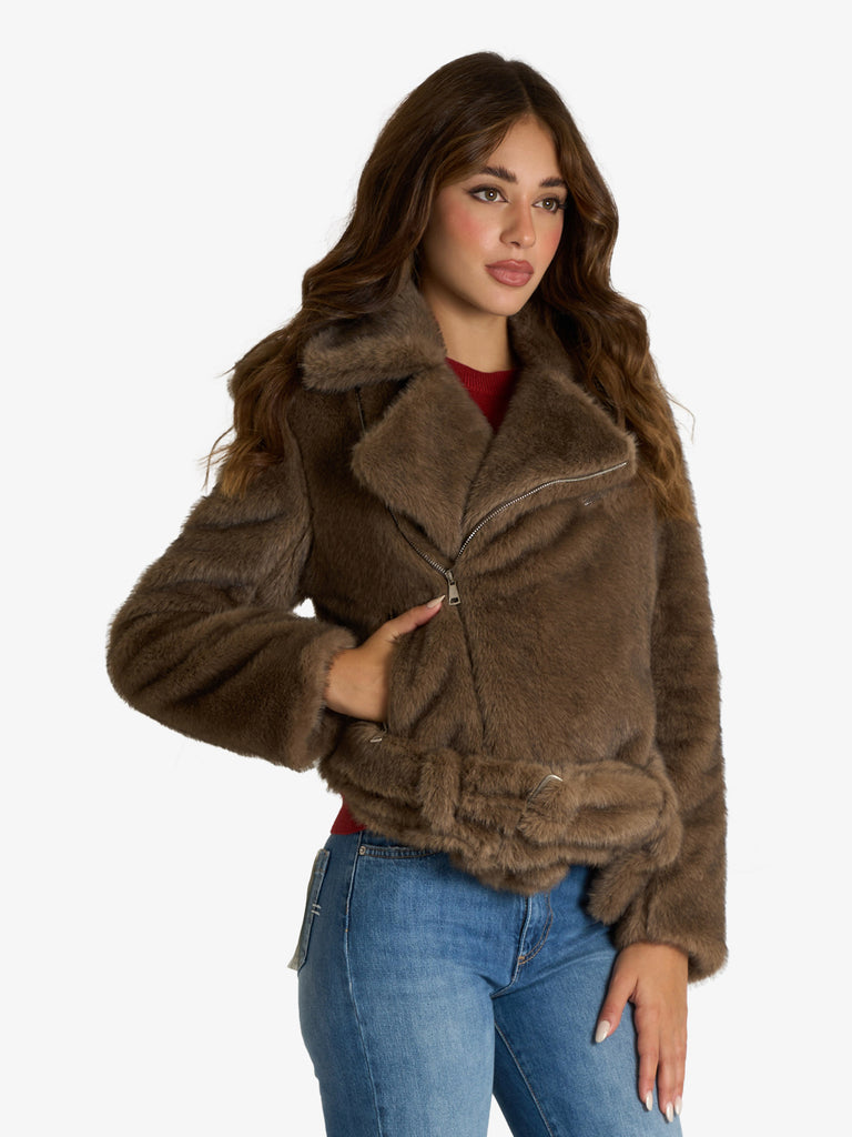 SOUVENIR bomber con revers donna grigio