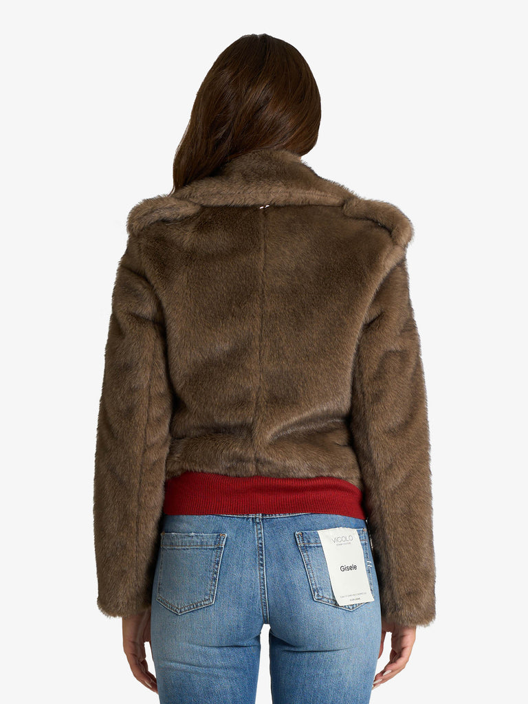 SOUVENIR bomber con revers donna grigio