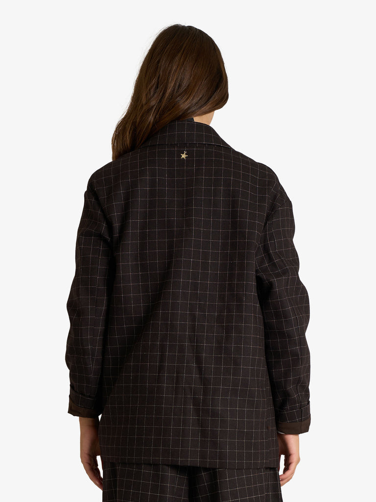 SOUVENIR blazer con moschettoni donna marrone