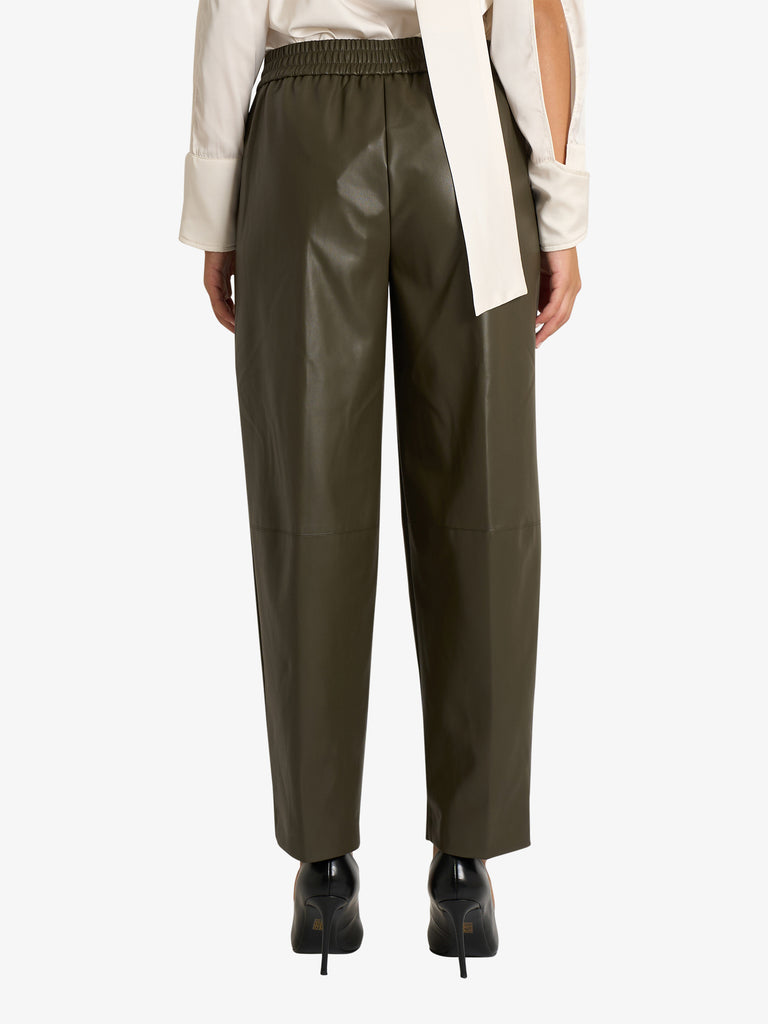 SOUVENIR pantalone effetto pelle donna militare