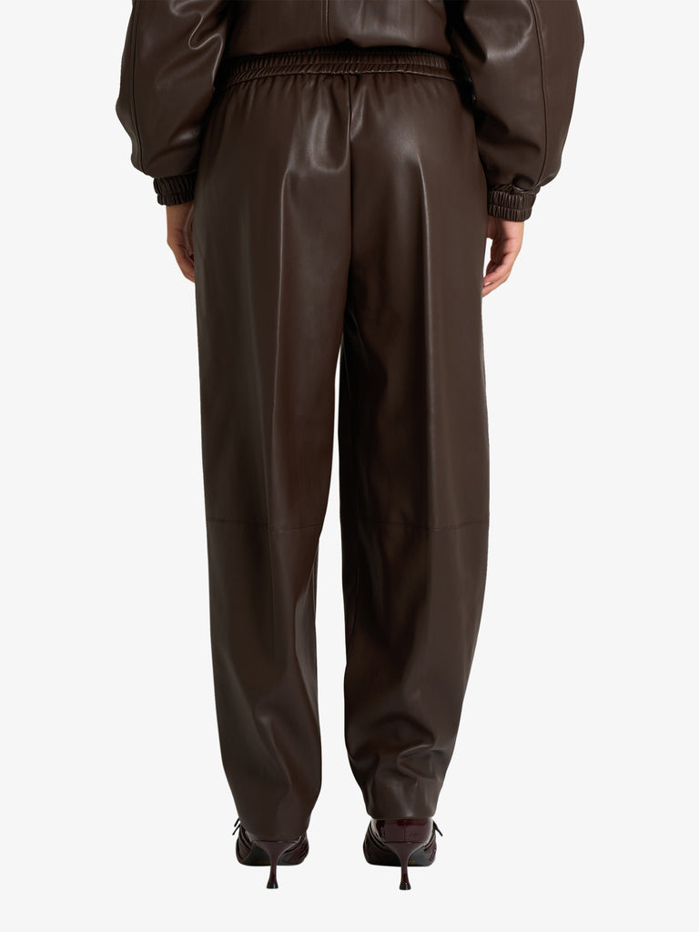 SOUVENIR pantalone effetto pelle donna marrone