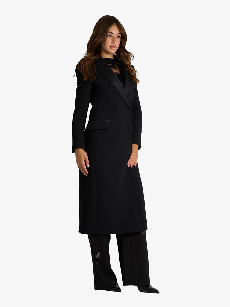 SPACE SIMONA CORSELLINI cappotto basic doppiato donna nero