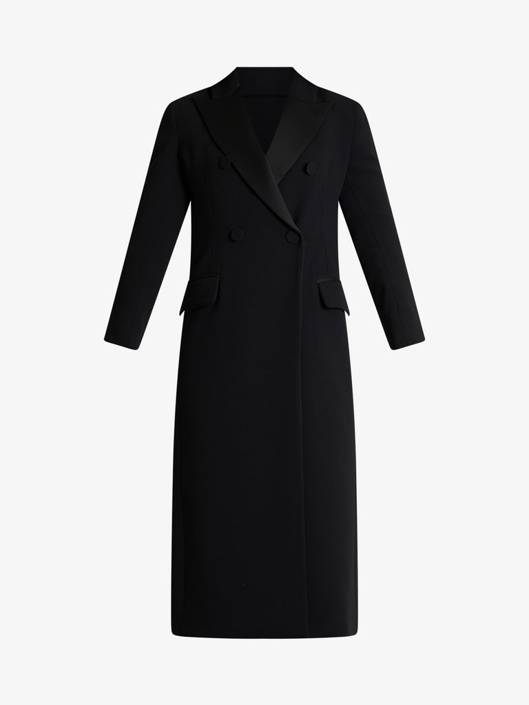 SPACE SIMONA CORSELLINI cappotto basic doppiato donna nero