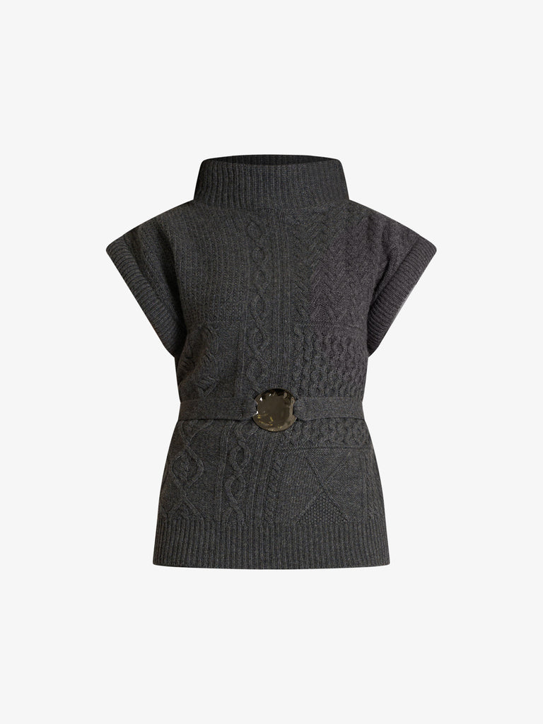 SPACE SIMONA CORSELLINI maglia in maglia donna grigio lana