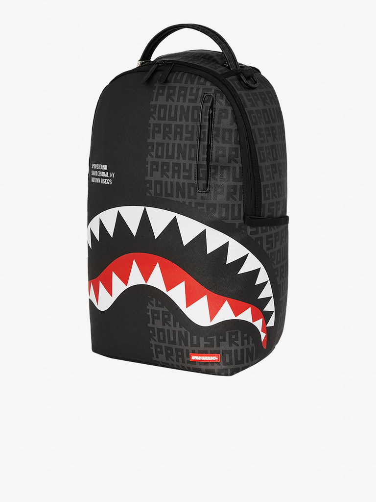 SPRAYGROUND zaino shark central split infinity dlxsv 910B6249NSZ pvc nero